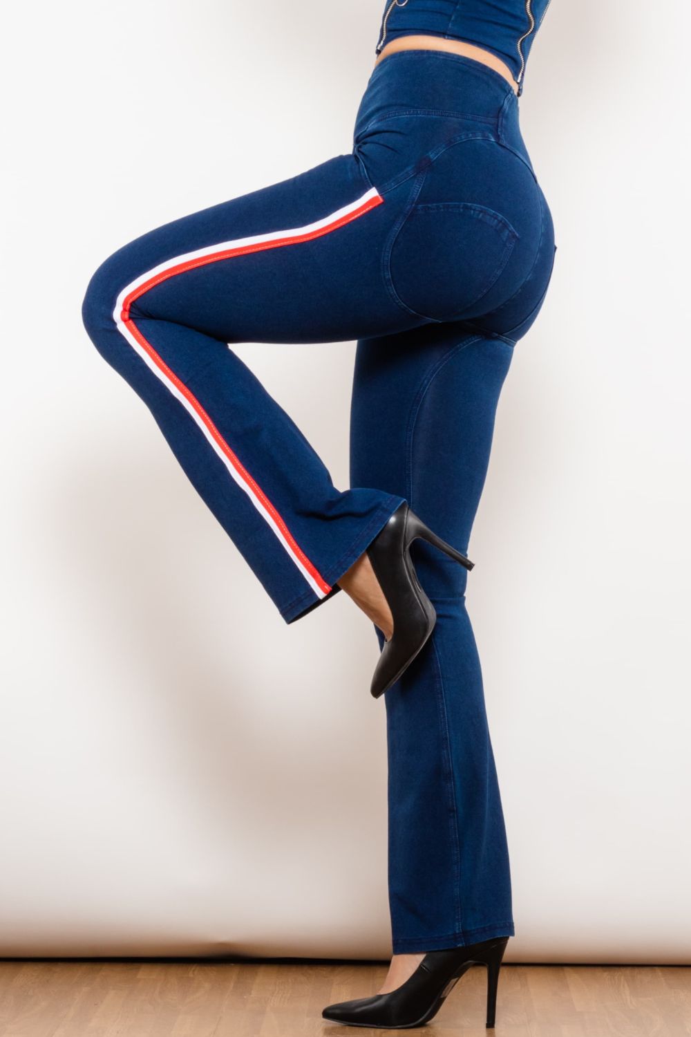 Side Stripe Zip Closure Bootcut Jeans - Medium / XS - Bottoms - Pants - 1 - 2024