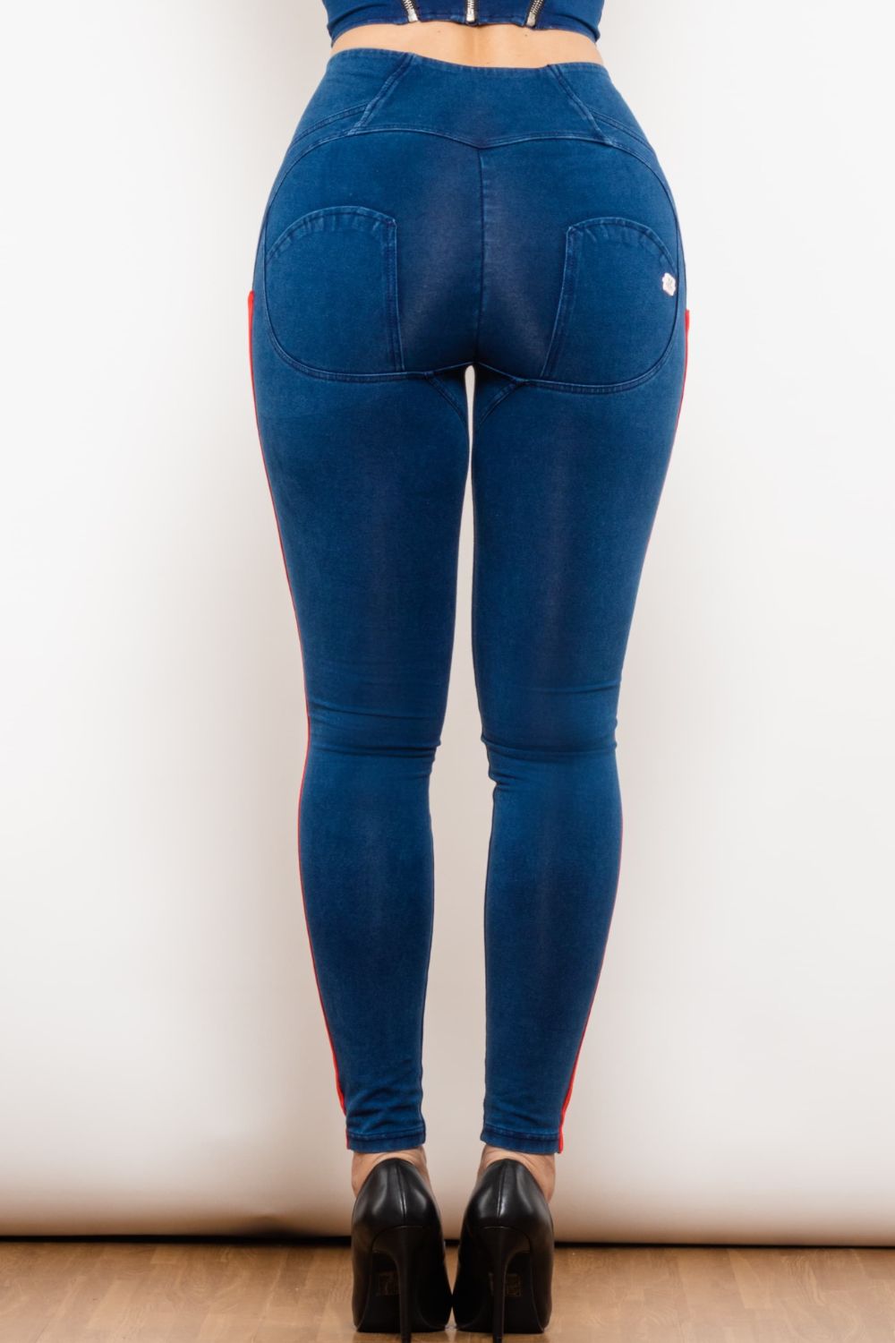 Side Stripe Zip Closure Skinny Jeans - Bottoms - Pants - 8 - 2024