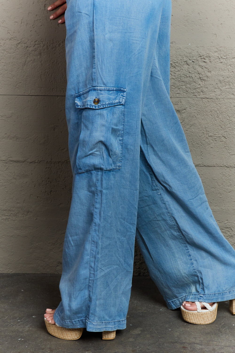 Out Of Site Full Size Denim Cargo Pants - Bottoms - Pants - 5 - 2024