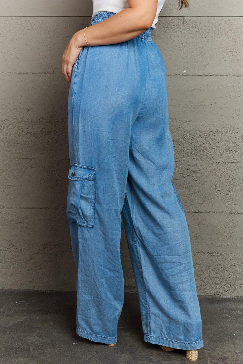 Out Of Site Full Size Denim Cargo Pants - Bottoms - Pants - 2 - 2024