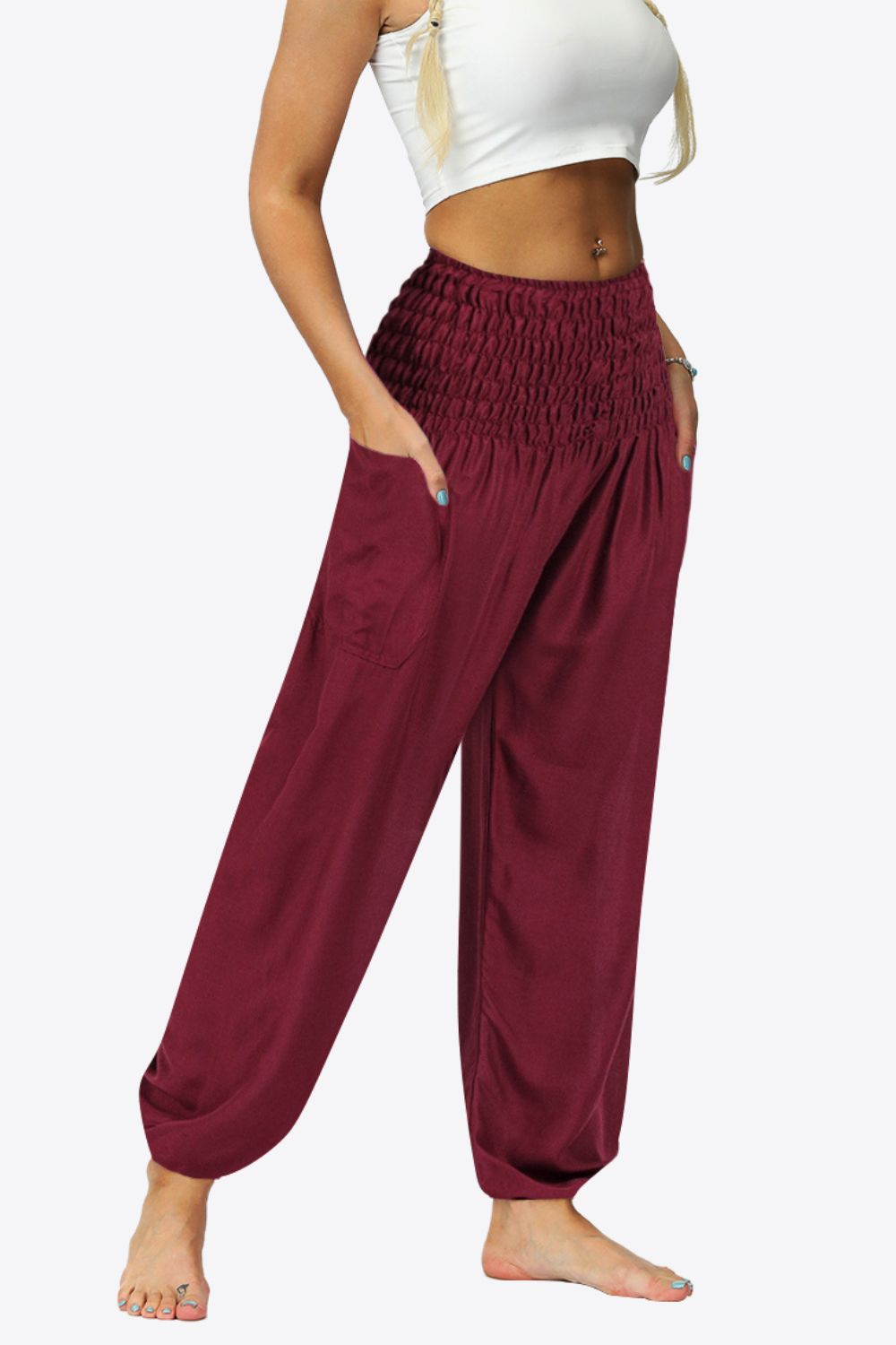 Smocked Joggers with Pockets - Bottoms - Pants - 14 - 2024