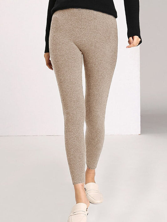 Solid Casual Slim Leggings - Khaki / One Size - Bottoms - Pants - 20 - 2024