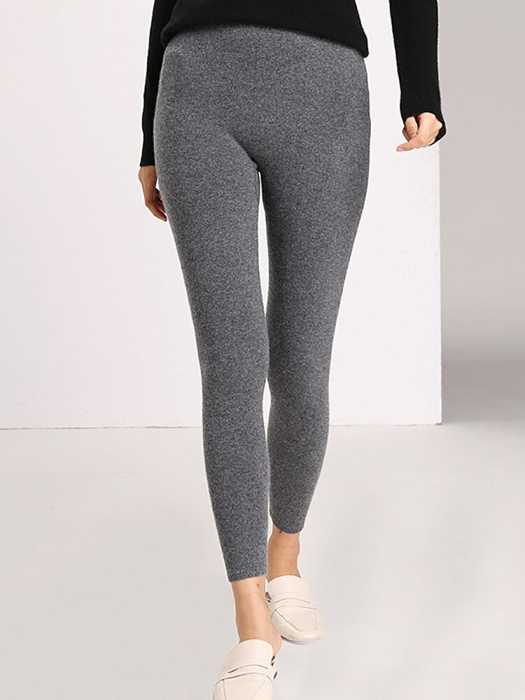 Solid Casual Slim Leggings - Gray / One Size - Bottoms - Pants - 22 - 2024