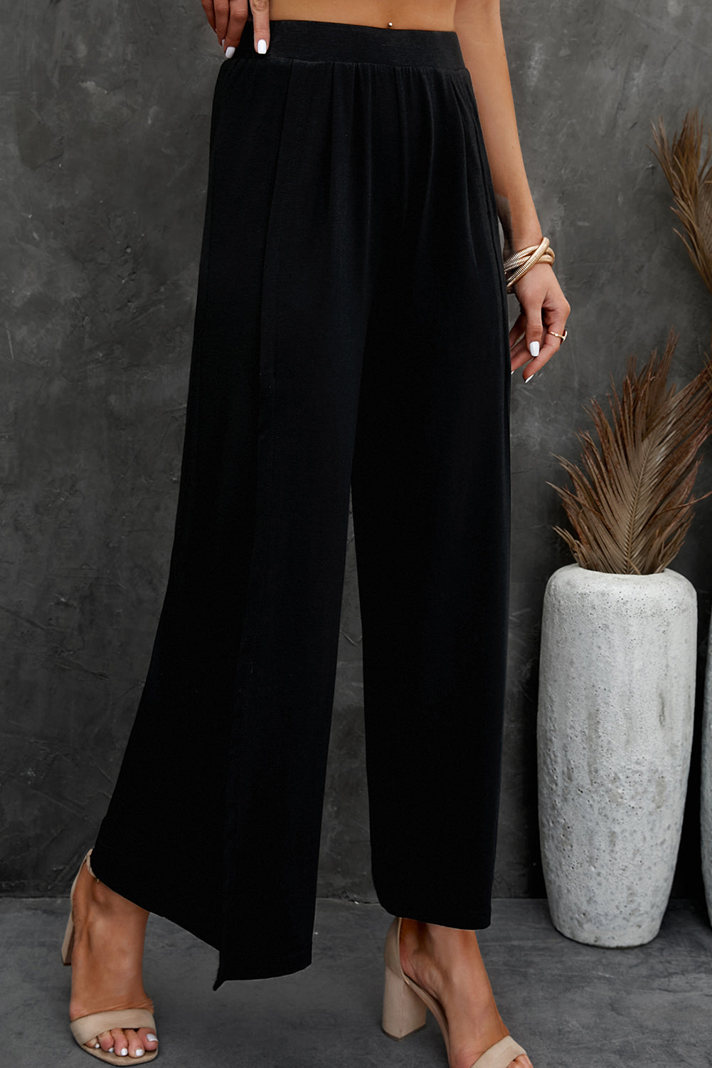 Split Wide Leg Pants - Bottoms - Pants - 9 - 2024