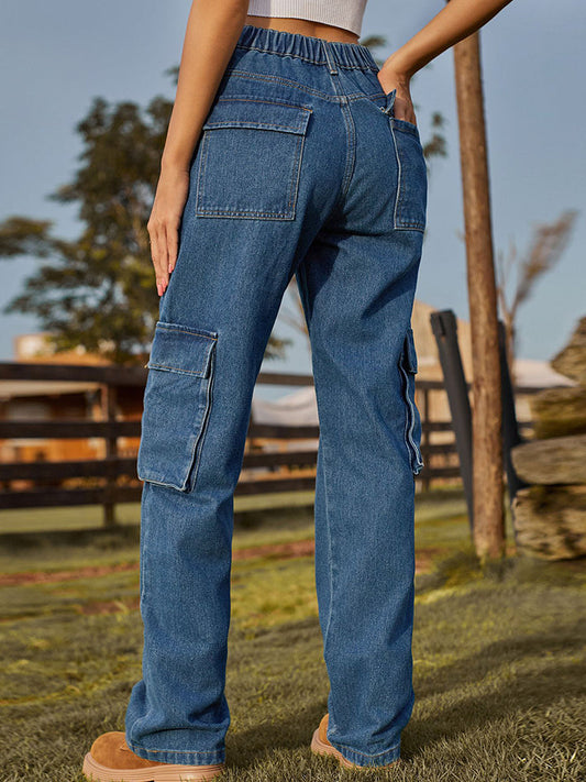 Straight Leg Cargo Jeans - Bottoms - Pants - 2 - 2024