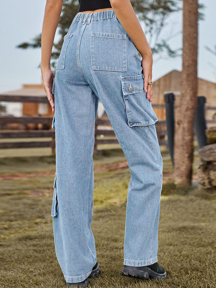 Straight Leg Cargo Jeans - Bottoms - Shirts & Tops - 8 - 2024