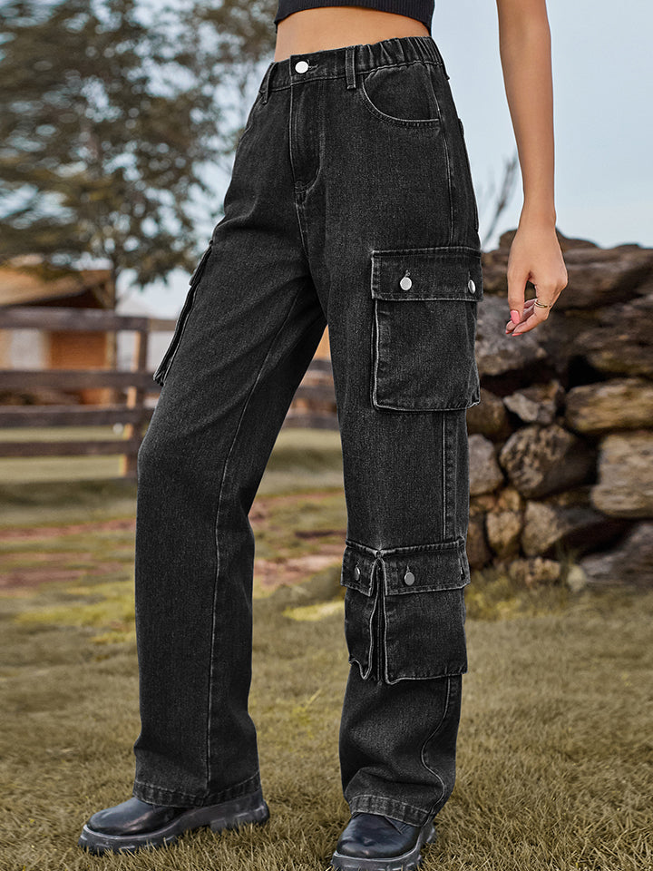 Straight Leg Cargo Jeans - Bottoms - Shirts & Tops - 22 - 2024