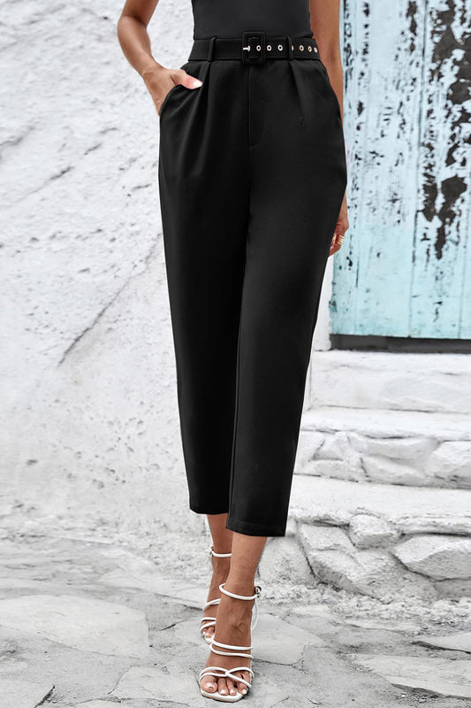 Straight Leg Cropped Pants with Pockets - Bottoms - Pants - 2 - 2024