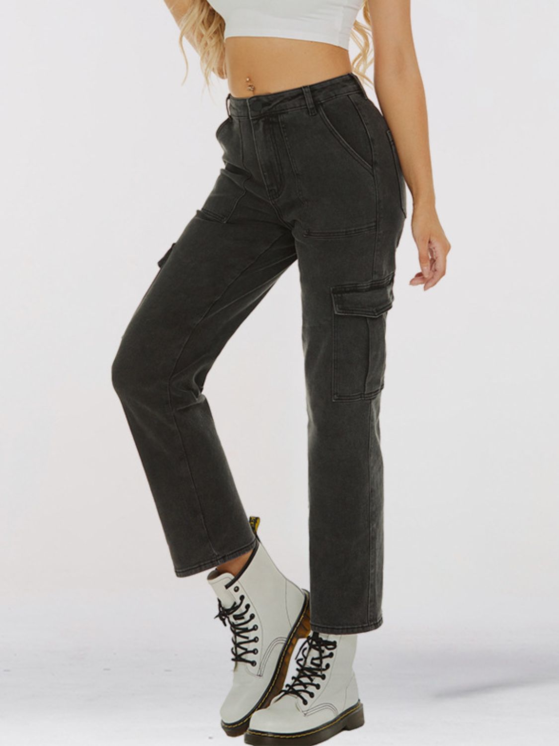 Straight Leg Jeans with Pockets - Bottoms - Pants - 3 - 2024