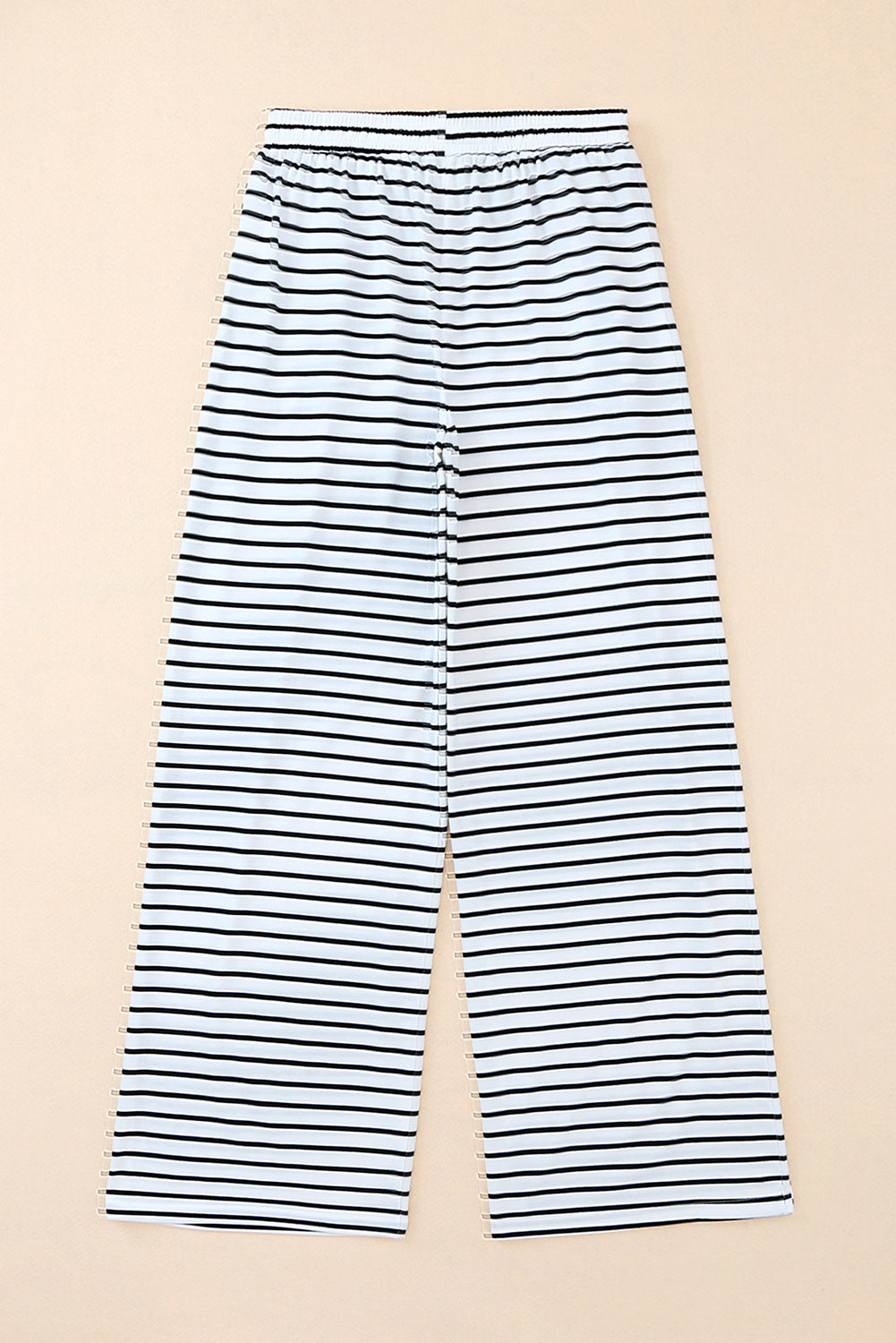 Striped Drawstring Waist Wide Leg Pants - Bottoms - Pants - 3 - 2024