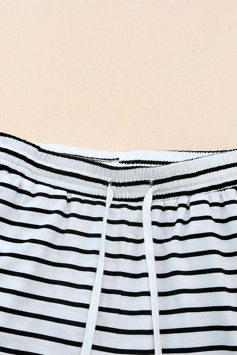 Striped Drawstring Waist Wide Leg Pants - Bottoms - Pants - 5 - 2024