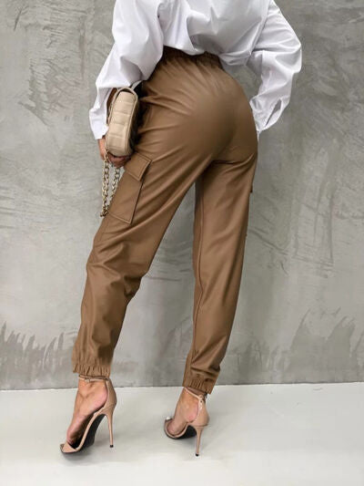 Tied High Waist Pants with Pockets - Bottoms - Pants - 5 - 2024