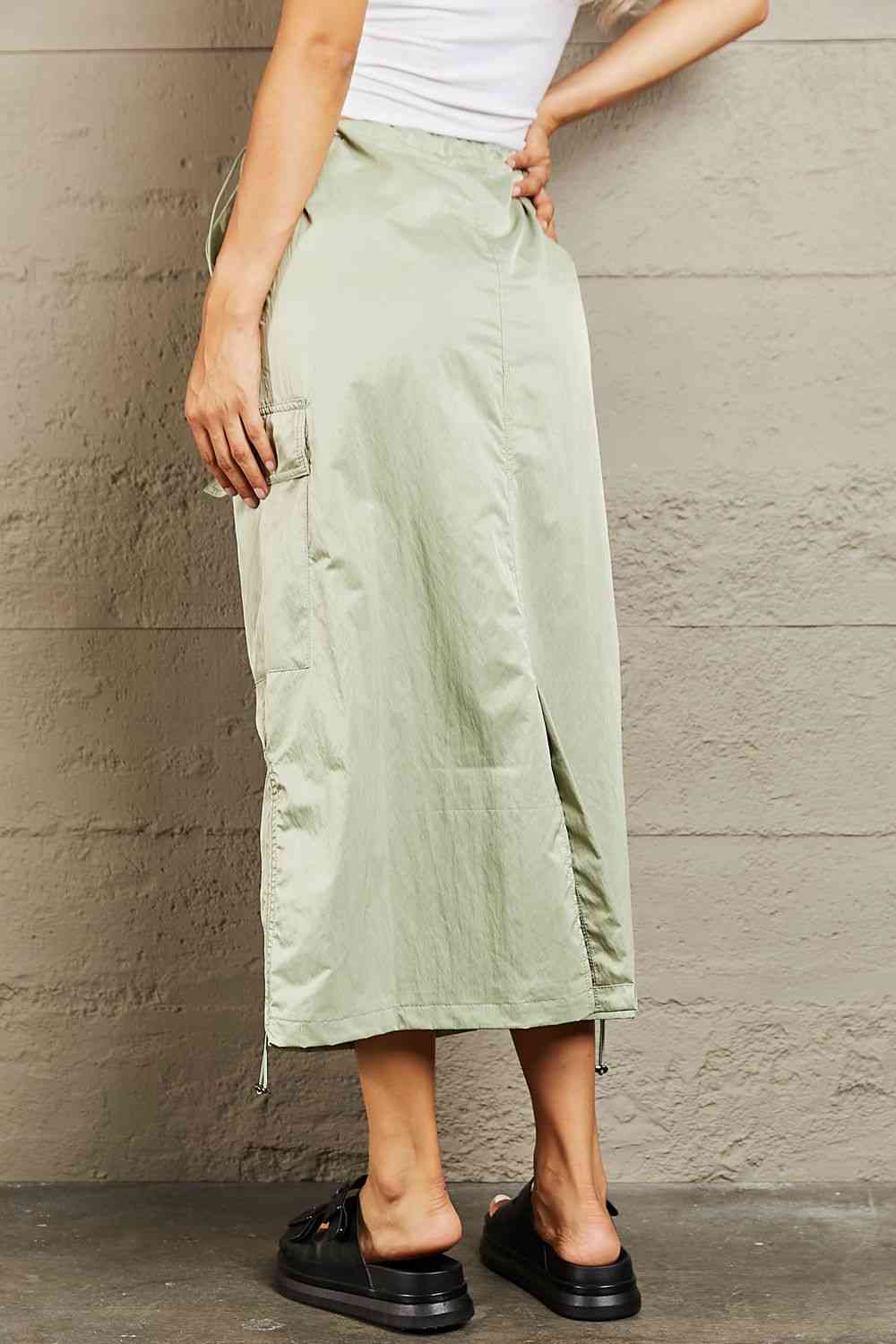 Just In Time High Waisted Cargo Midi Skirt - Bottoms - Skirts - 2 - 2024