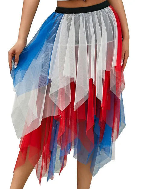 Tulle Midi Skirt for Women - Harajuku High Waist Fashion Summer Tutu - Bottoms - Skirts - 23 - 2024