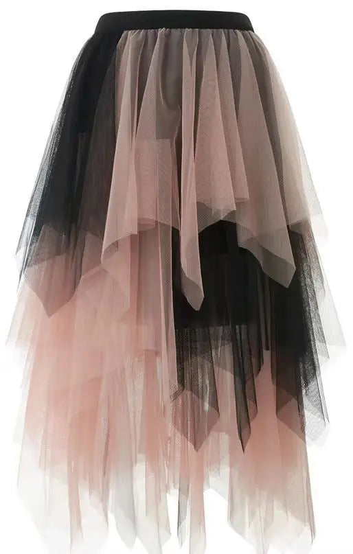 Tulle Midi Skirt for Women - Harajuku High Waist Fashion Summer Tutu - Bottoms - Skirts - 17 - 2024