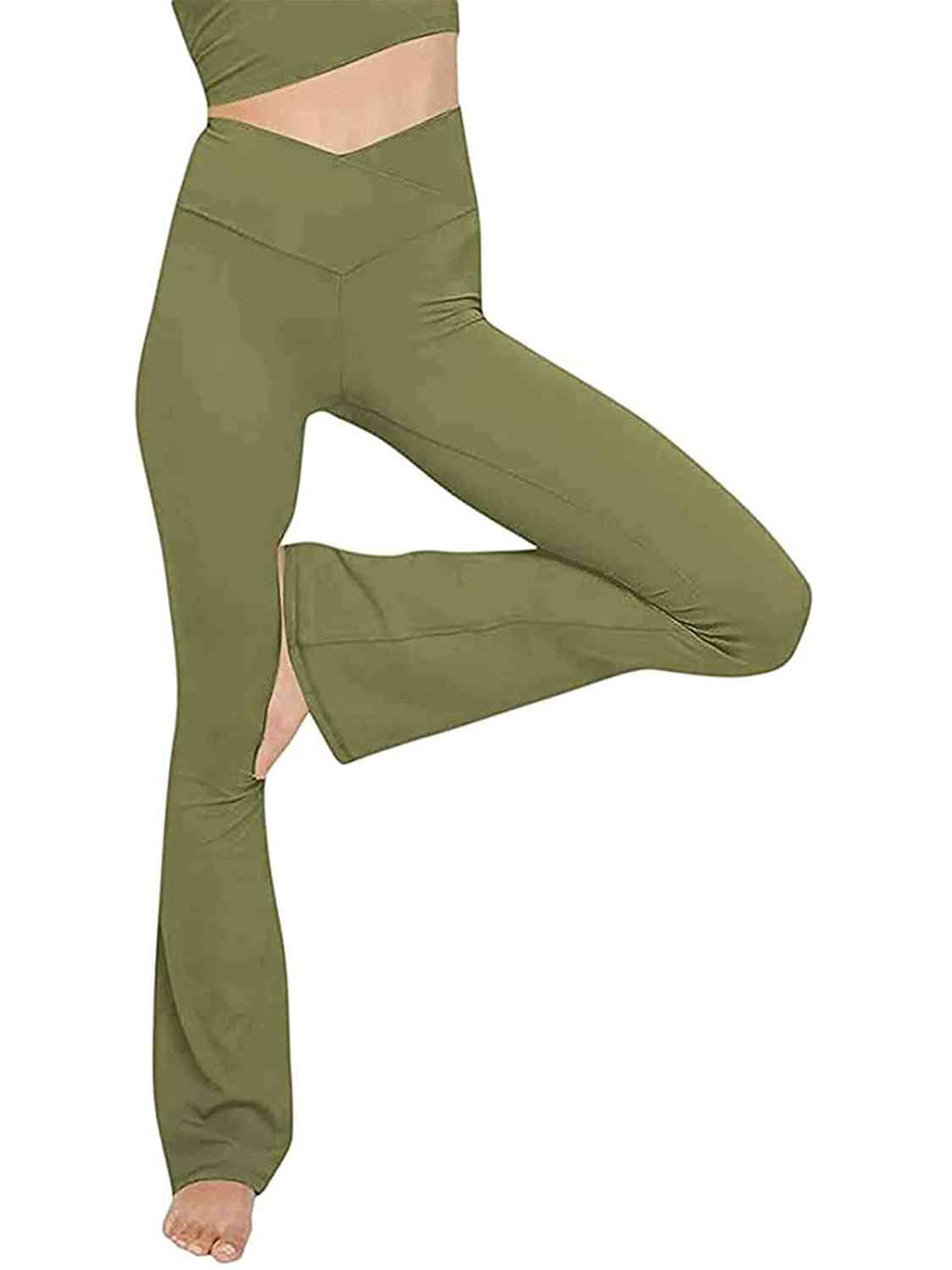 V-Waist Bootcut Long Pants - Matcha Green / S - Bottoms - Pants - 22 - 2024