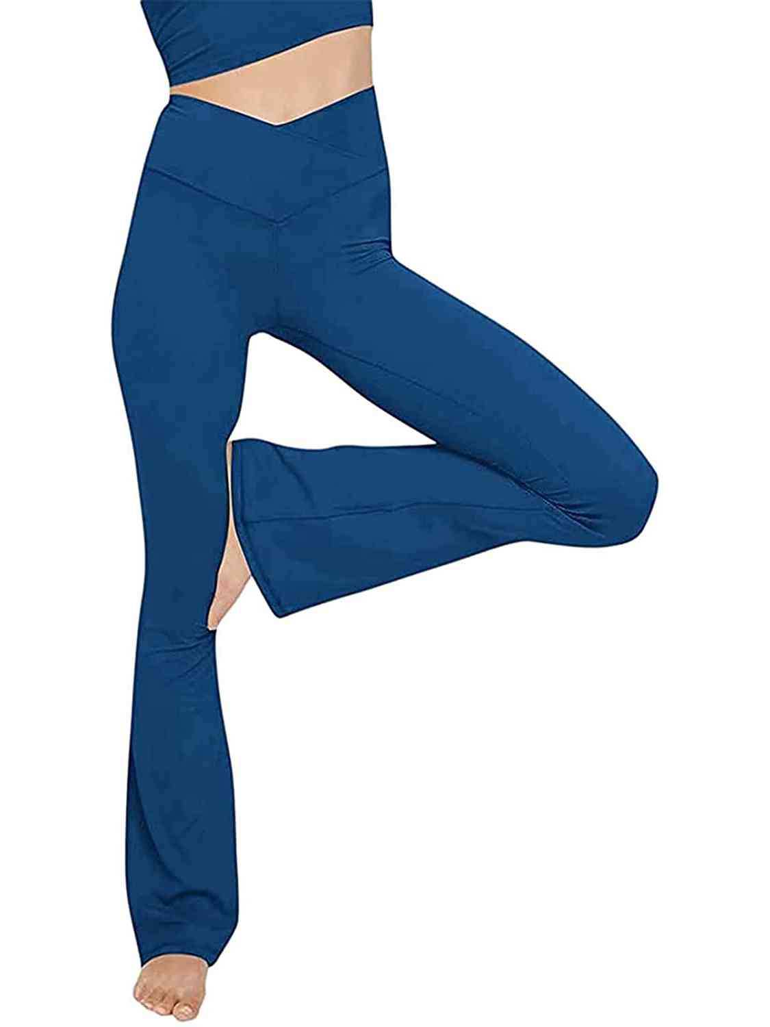 V-Waist Bootcut Long Pants - Peacock Blue / S - Bottoms - Pants - 25 - 2024