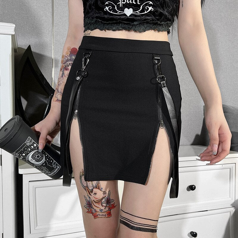 Vintage Kawaii Gothic Skirt - Black / L - Bottoms - Skirts - 6 - 2024