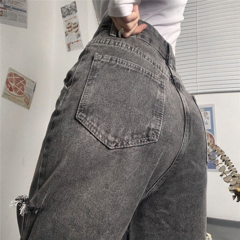 Vintage Streetwear Ripped Jeans - Bottoms - Pants - 5 - 2024