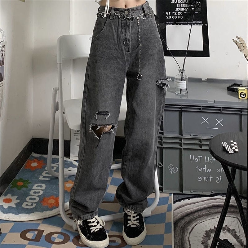 Vintage Streetwear Ripped Jeans - Gray / M / Nearest Warehouse - Bottoms - Pants - 6 - 2024