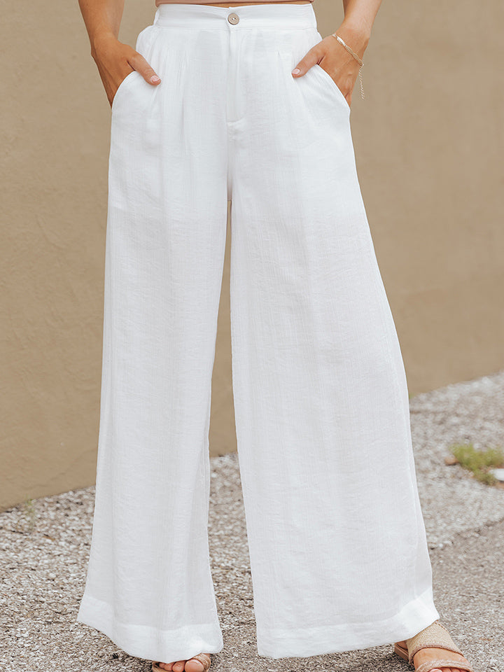 Wide Leg Buttoned Pants - Bottoms - Pants - 4 - 2024