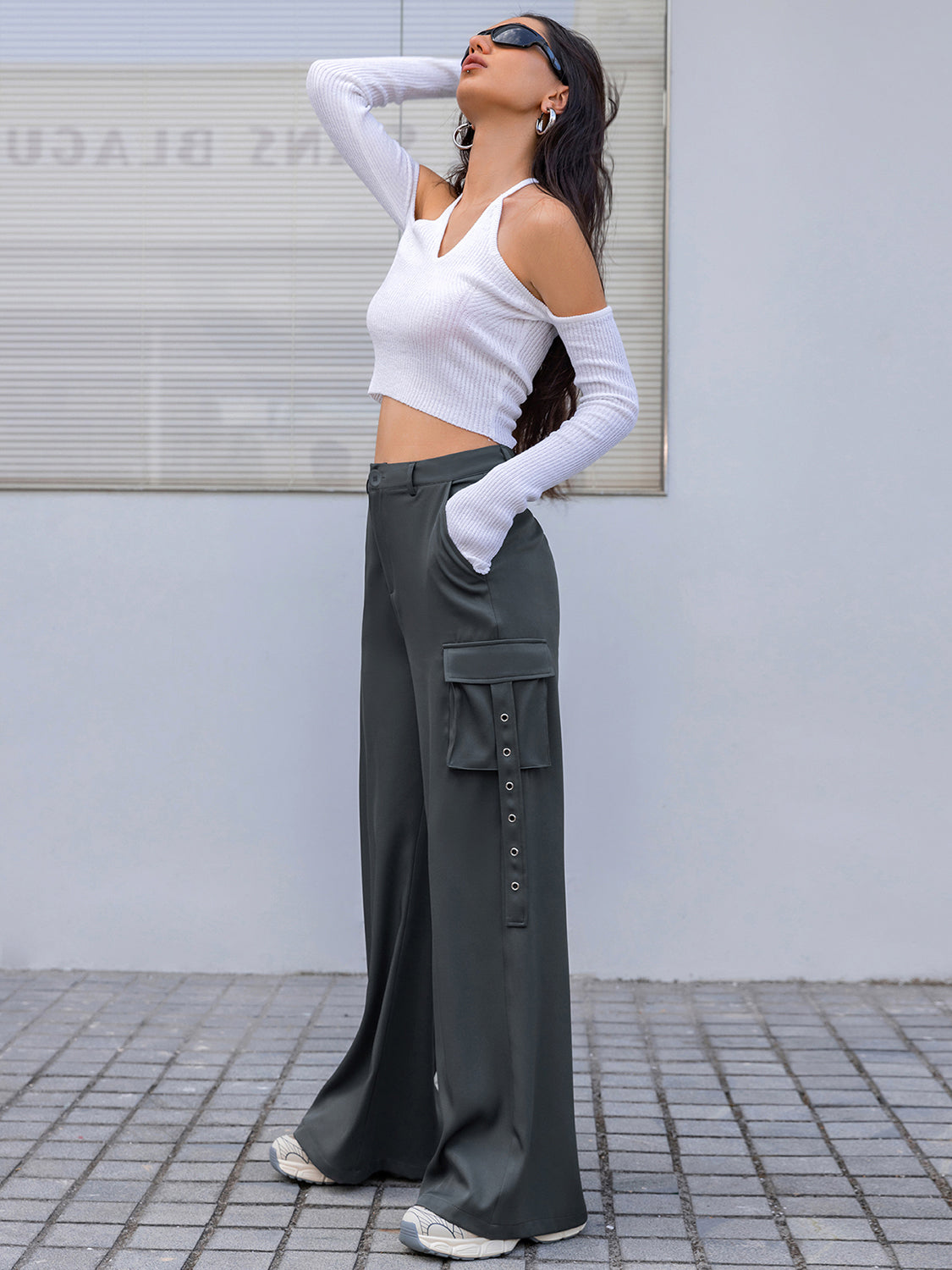 Wide Leg Cargo Pants - Bottoms - Pants - 5 - 2024