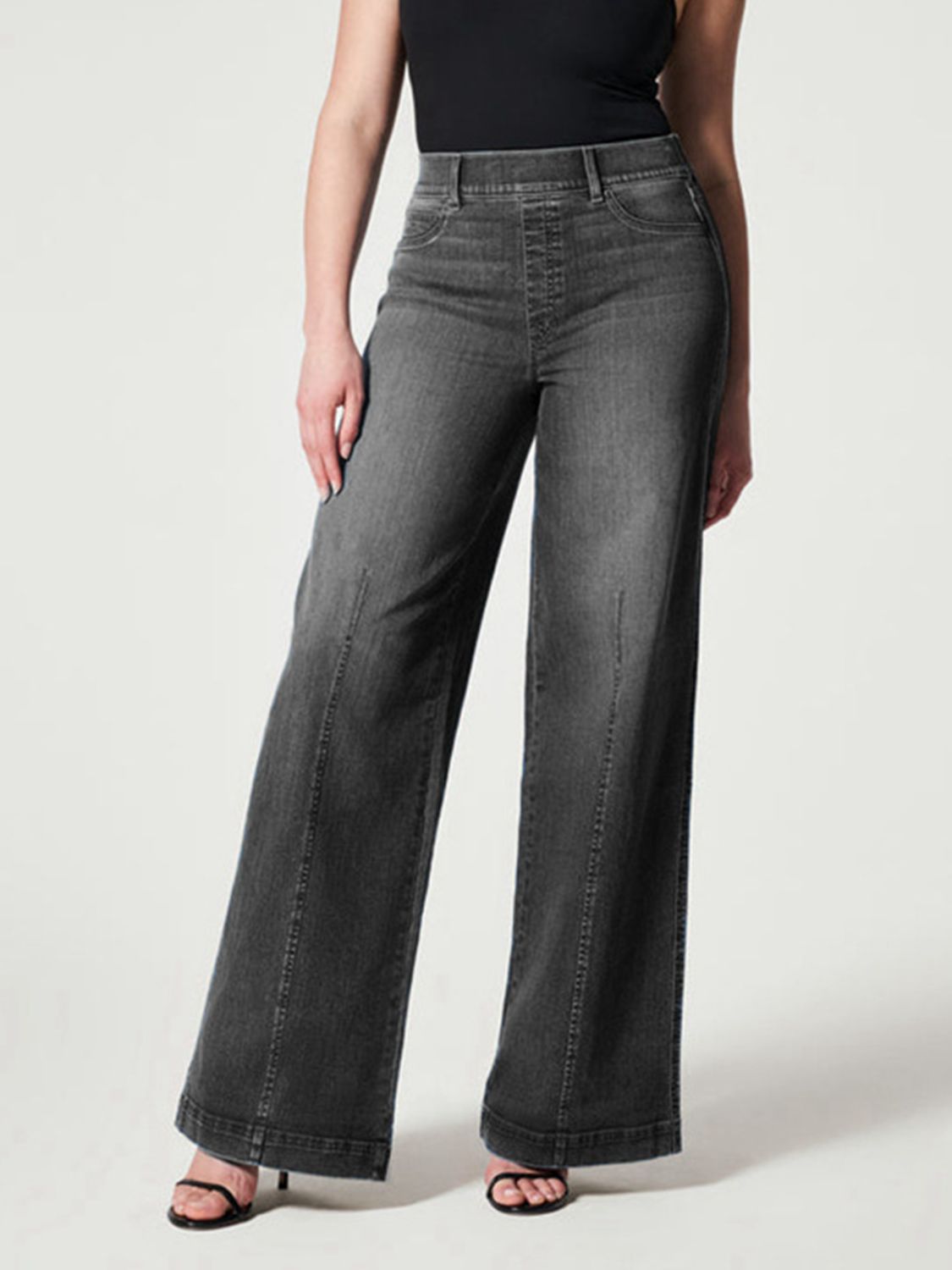 Wide Leg Long Jeans - Black / S - Bottoms - Pants - 7 - 2024