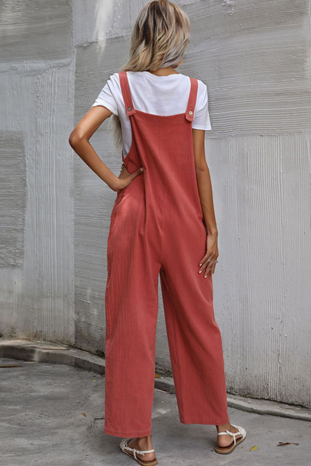 Wide Leg Overalls with Front Pockets - Bottoms - Pants - 2 - 2024