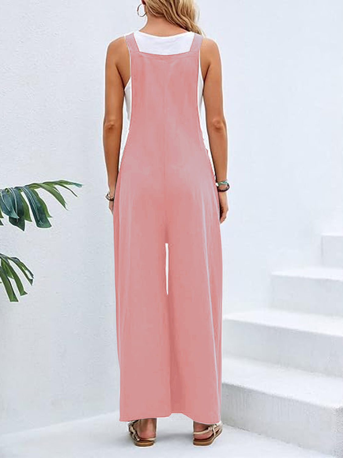 Wide Leg Overalls with Pockets - Bottoms - Overalls - 20 - 2024