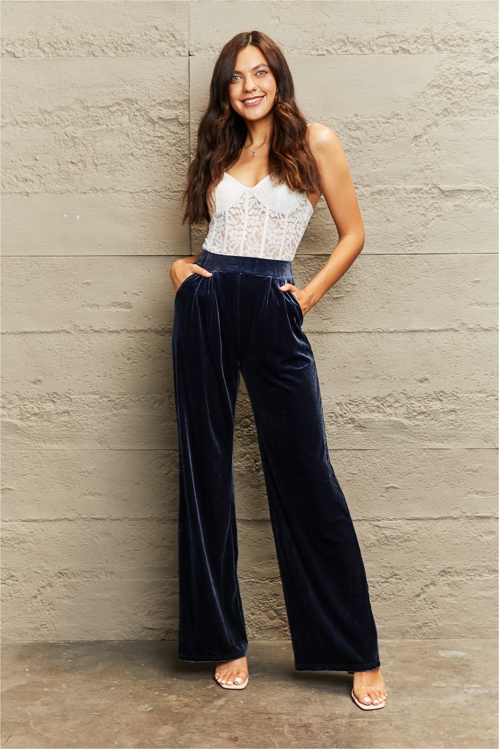 Wide Leg Pants with Pockets - Bottoms - Pants - 4 - 2024
