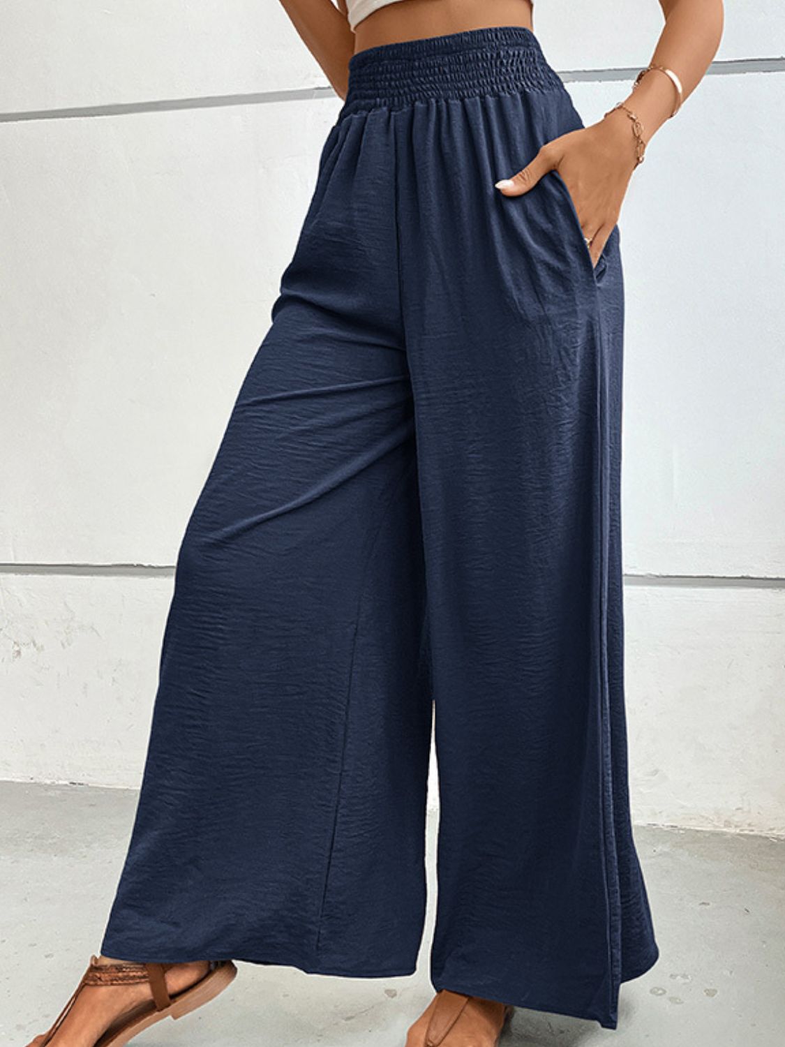 Wide Waistband Relax Fit Long Pants - Bottoms - Pants - 13 - 2024