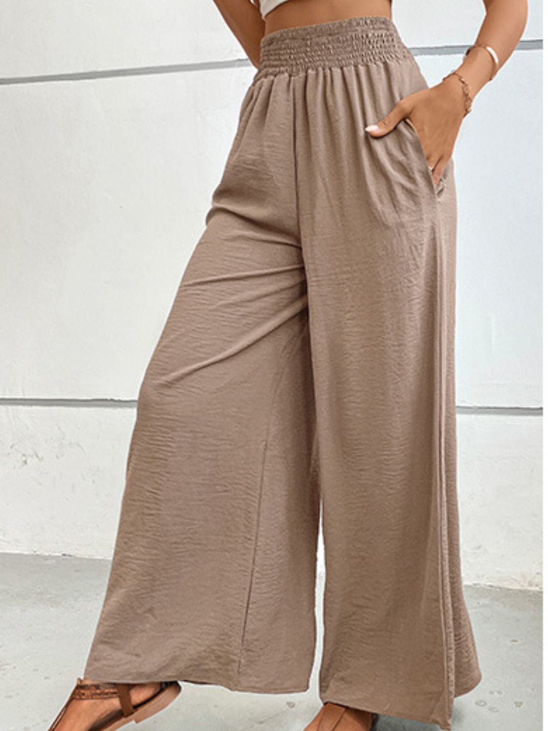 Wide Waistband Relax Fit Long Pants - Bottoms - Pants - 19 - 2024