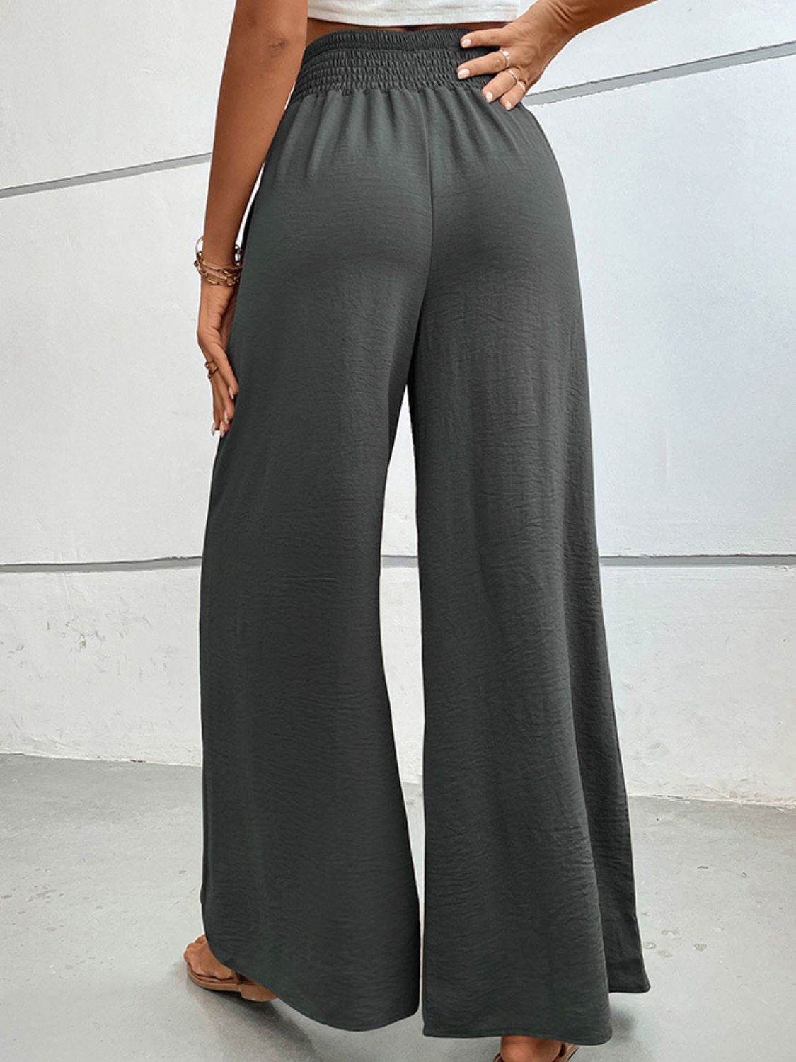 Wide Waistband Relax Fit Long Pants - Bottoms - Pants - 10 - 2024