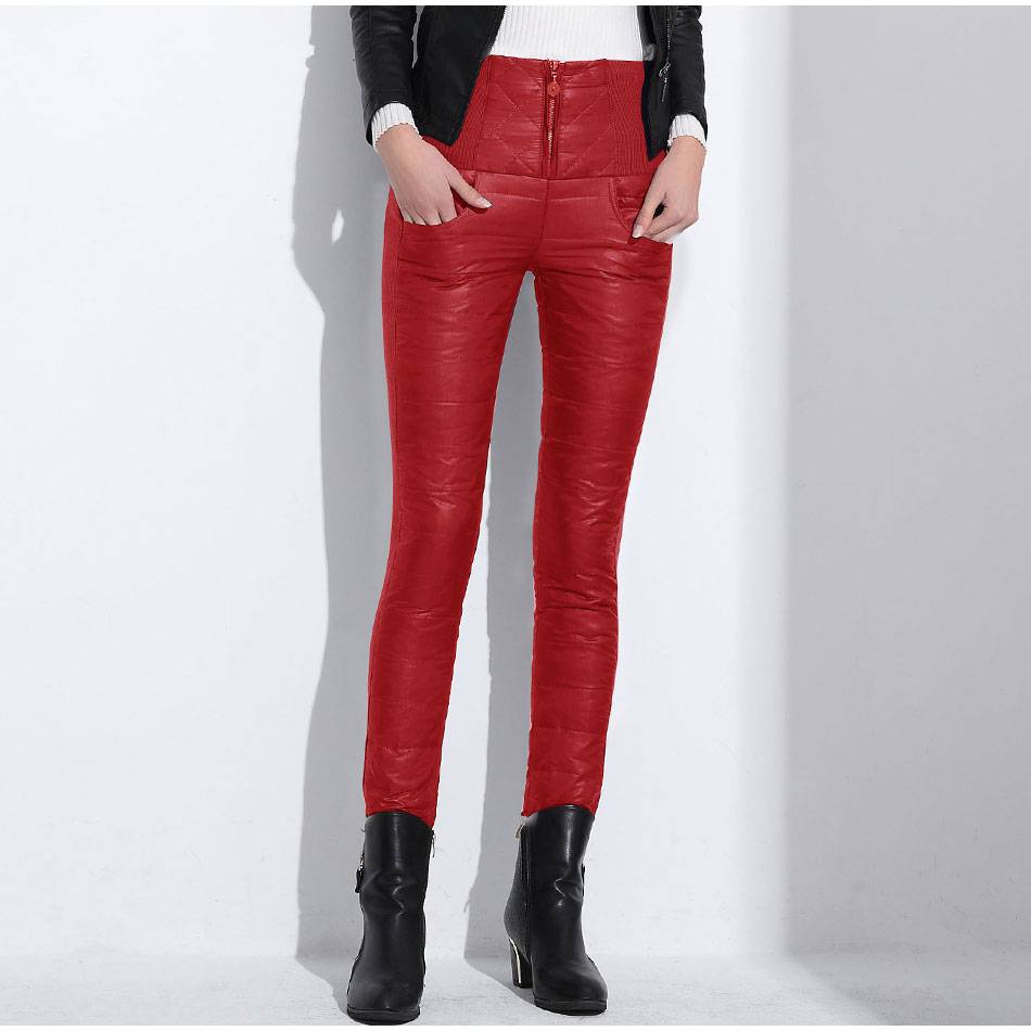 Women High Waist Down Pants - Red / M - Bottoms - Pants - 2 - 2024