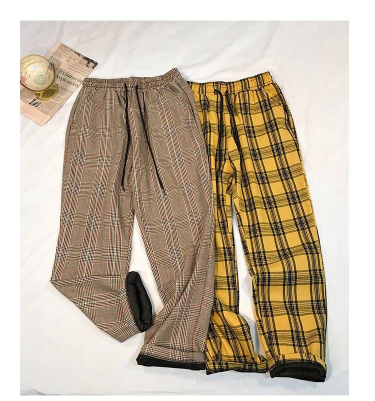 Women Streetwear Plaid Pants - Bottoms - Pants - 1 - 2024