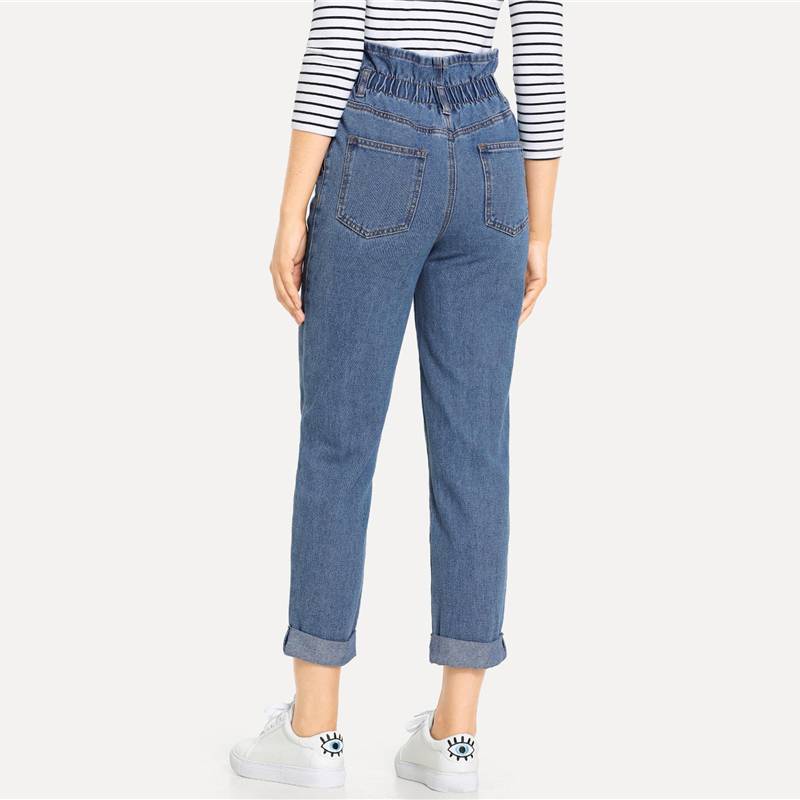 Women’s High Waist Rolled Jeans - Bottoms - Pants - 5 - 2024