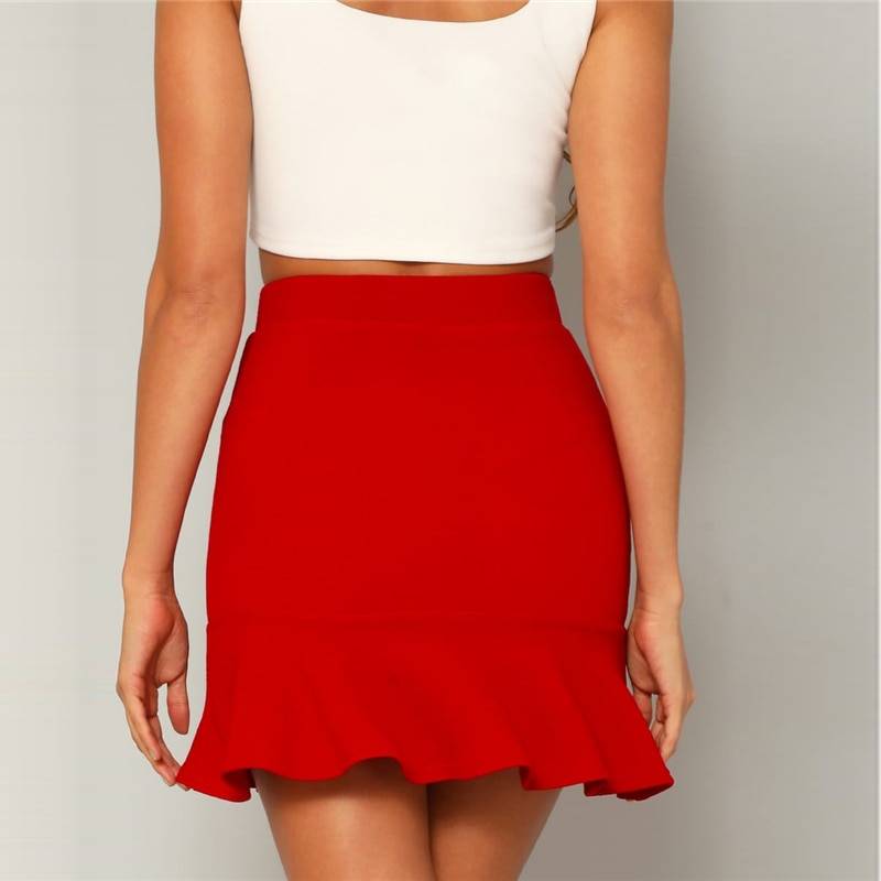 Women’s Mini Red Skirt - Bottoms - Mini Skirts - 2 - 2024