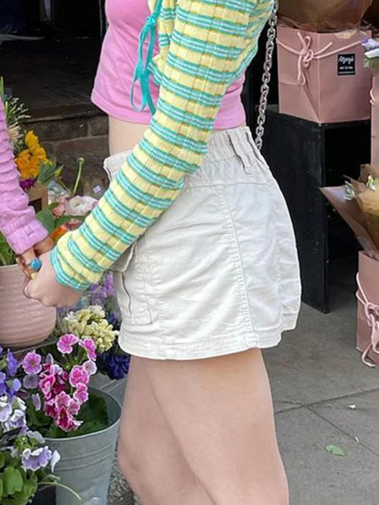 Y2K Fairy Grunge Korean Style Cargo Mini Skirt - Bottoms - Mini Skirts - 3 - 2024