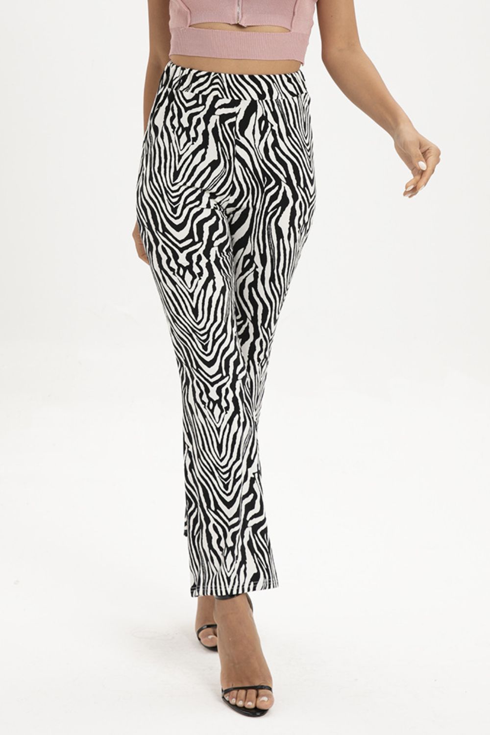 Zebra Print Straight Leg Pants - Bottoms - Pants - 3 - 2024