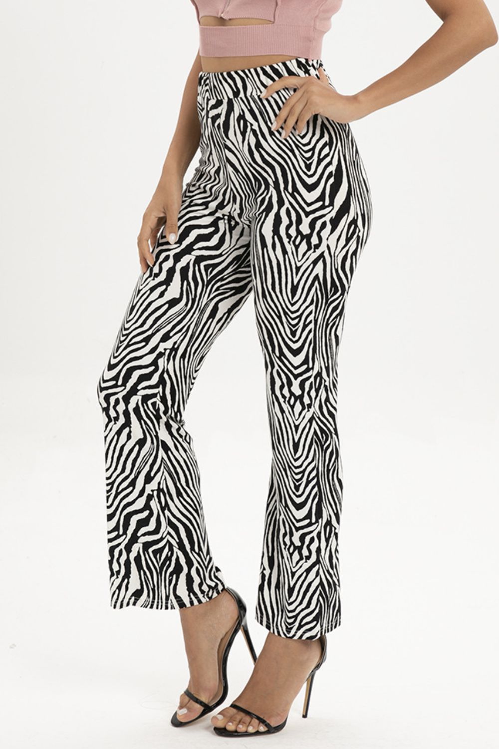 Zebra Print Straight Leg Pants - Bottoms - Pants - 6 - 2024