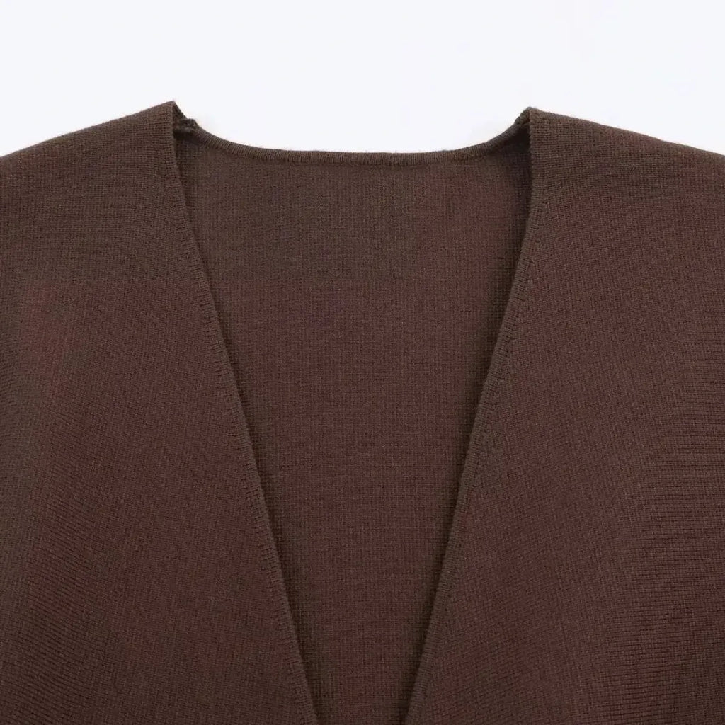 Bow Tie V-Neck Knit Cardigan - Autumn 2025 - Women’s Clothing & Accessories - Cardigan - 3