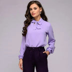 Bow Tie Blouse - Women’s Clothing & Accessories - 7