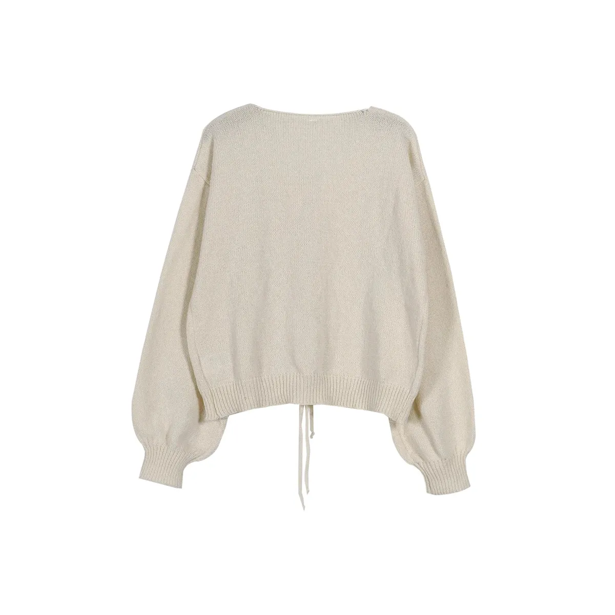 V-Neck Bow Tie Knit Cardigan – Autumn Layering Essential - Women’s Clothing & Accessories - Cardigan - 3