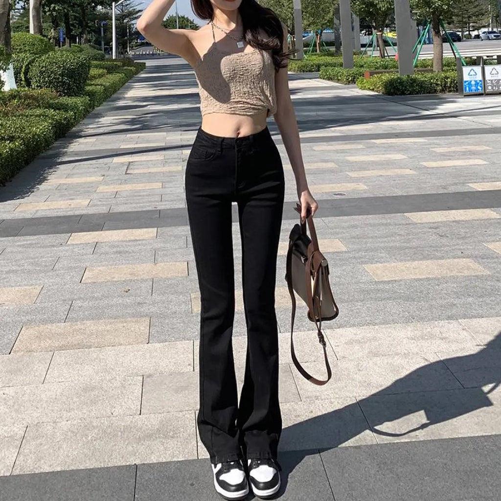 Elastic Boyfriend Style Denim Jeans - Bottoms - 13