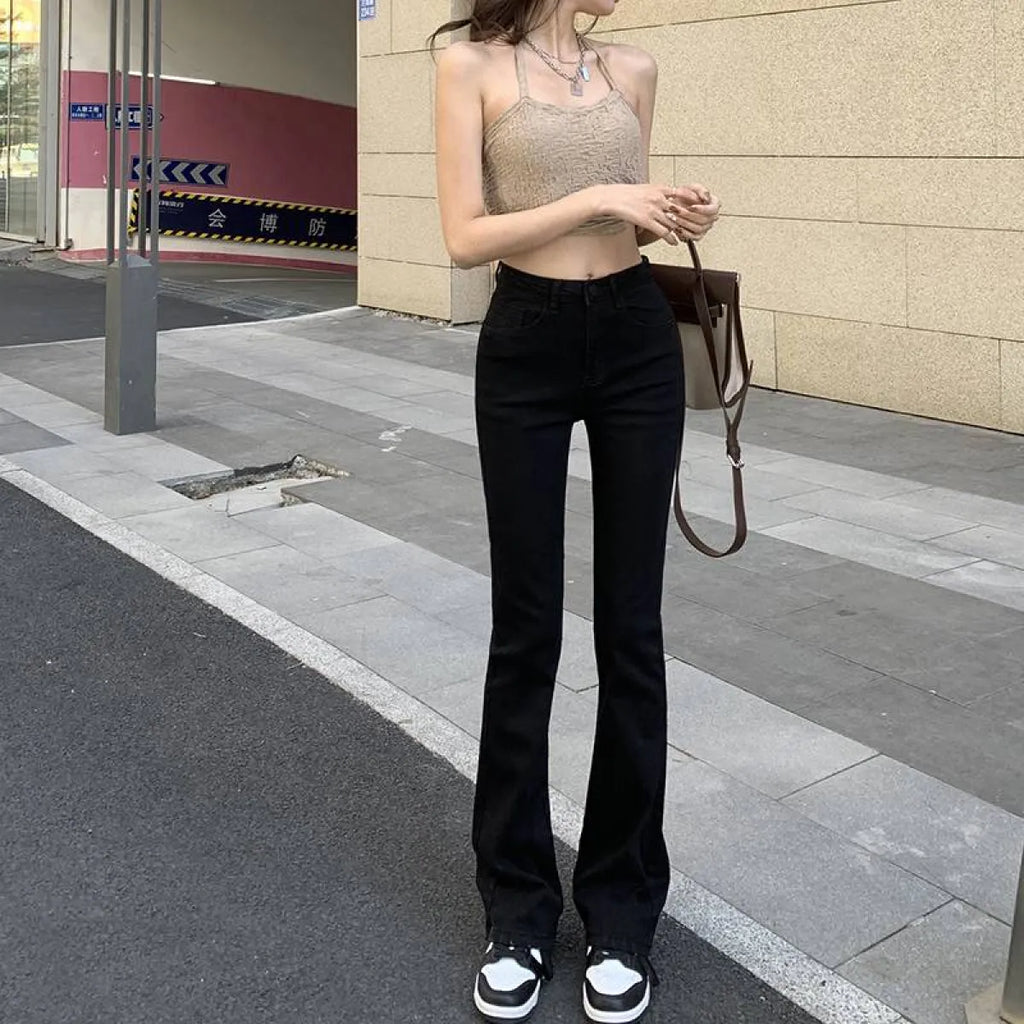 Elastic Boyfriend Style Denim Jeans - Bottoms - 15