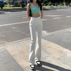 Elastic Boyfriend Style Denim Jeans - Bottoms - 5