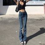 Elastic Boyfriend Style Denim Jeans - Bottoms - 18