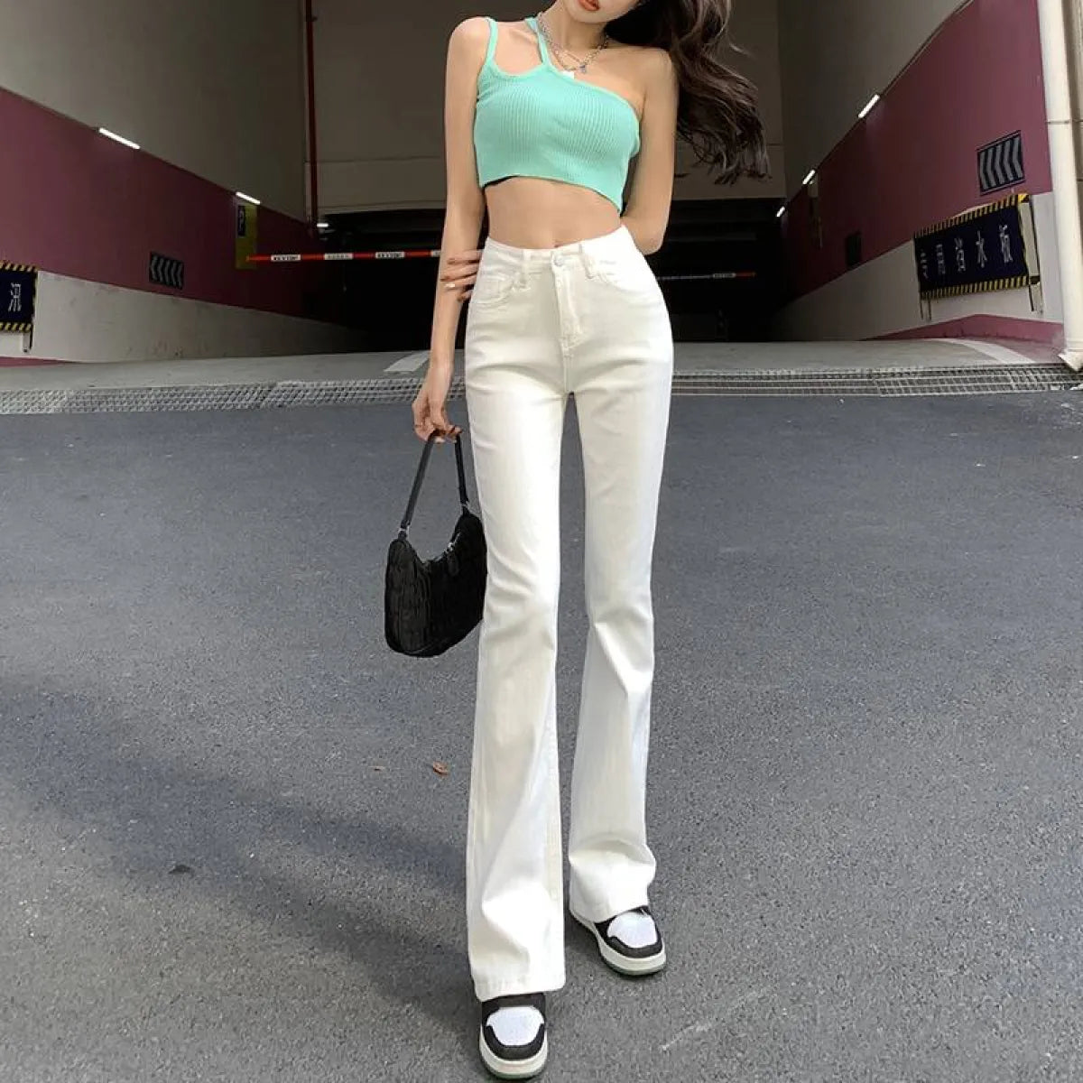 Elastic Boyfriend Style Denim Jeans - Bottoms - 4