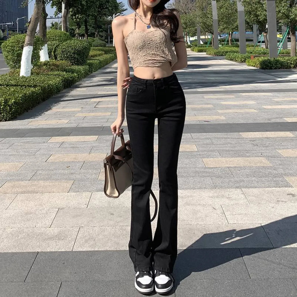 Elastic Boyfriend Style Denim Jeans - Bottoms - 14