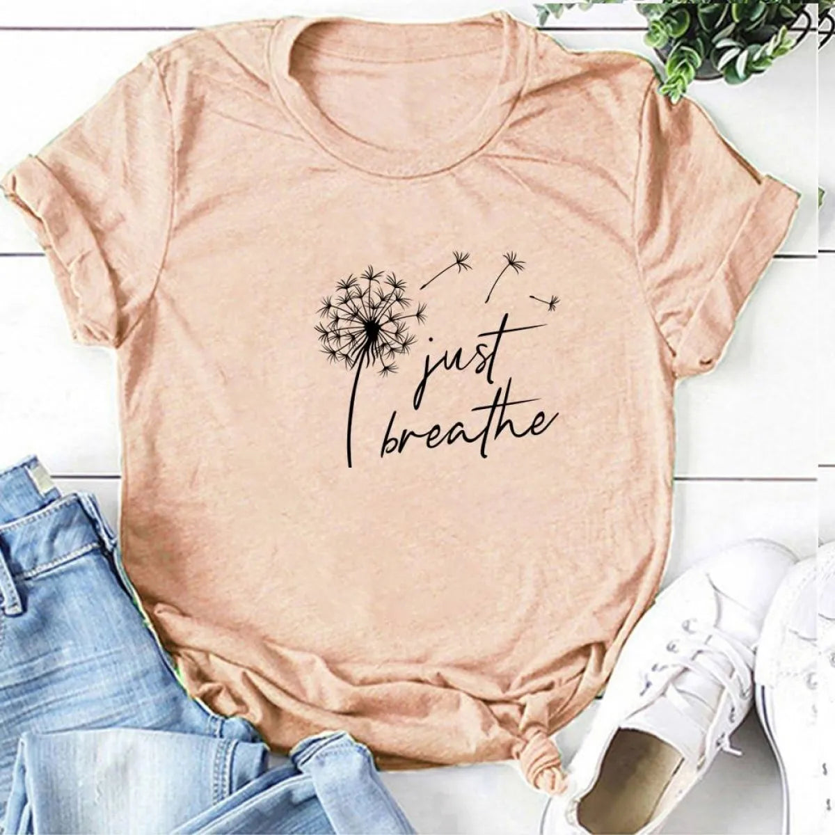 Dandelion Just Breathe - T-Shirts - 13